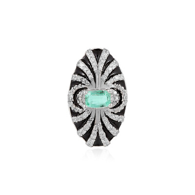 Colombian Emerald Silver Pendant (SAELOCANA)
