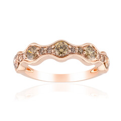 9K SI1 Argyle Rose De France Diamond Gold Ring