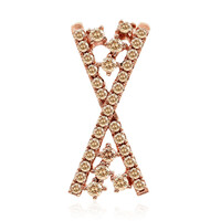 9K SI1 Argyle Rose De France Diamond Gold Pendant