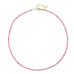 Pink Tourmaline Silver Necklace
