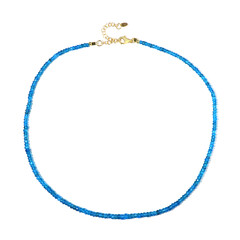 Neon Blue Apatite Silver Necklace