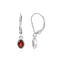 Mozambique Garnet Silver Earrings