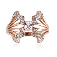9K Unheated Pink Beryl Gold Ring