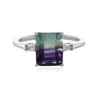 Bi Colour Fluorite Silver Ring