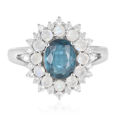 Teal Kyanite Silver Ring