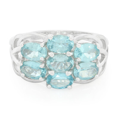 Blue Apatite Silver Ring