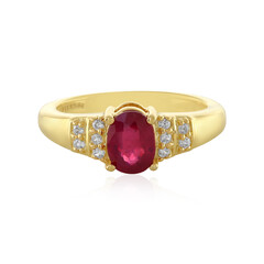 Bemainty Ruby Silver Ring
