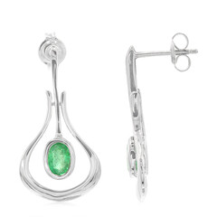 Bahia Emerald Silver Earrings