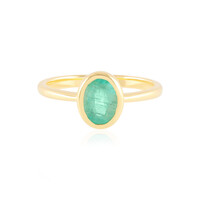 Russian Emerald Silver Ring