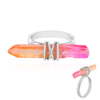 Bi Colour Quartz Silver Ring