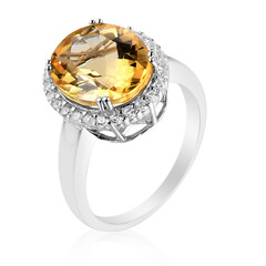 Golden Labradorite Silver Ring