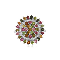 Fancy Tourmaline Silver Ring