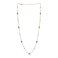 18K AAA Mozambique Ruby Gold Necklace (CIRARI)
