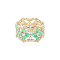 9K Russian Emerald Gold Ring (de Melo)