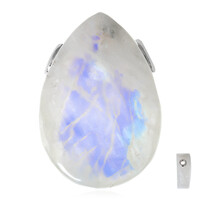 White Labradorite Silver Pendant