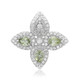 Unheated Green Sapphire Silver Pendant