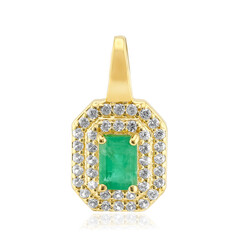 Zambian Emerald Silver Pendant
