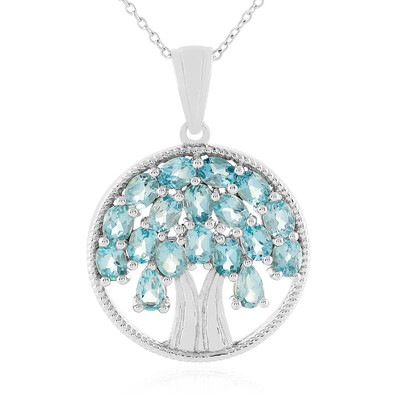 Sky Blue Topaz Silver Necklace