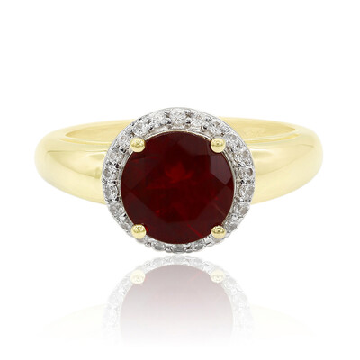 9K Red Tibetanite Gold Ring
