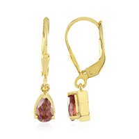 Pink Zircon Silver Earrings