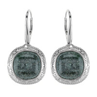 Fuchsite Silver Earrings