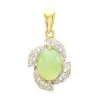 Imperial Chrysoprase Silver Pendant