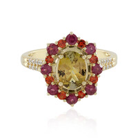 9K Unheated Yellow Tanzanite Gold Ring (Adela Gold)