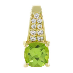 9K Kashmir Peridot Gold Pendant