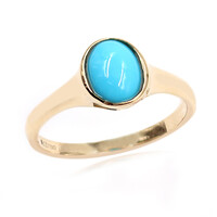 18K Sleeping Beauty Turquoise Gold Ring