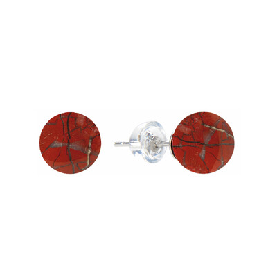 Red Jasper Silver Earrings