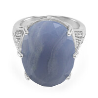 Blue Lace Agate Silver Ring