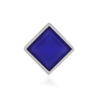 Blue Chalcedony Silver Pendant