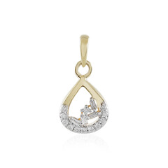 9K SI1 (H) Diamond Gold Pendant