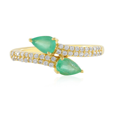 Russian Emerald Silver Ring