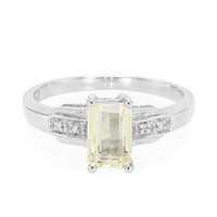 Canary Kunzite Silver Ring