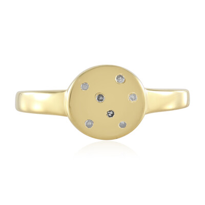I2 (I) Diamond Silver Ring