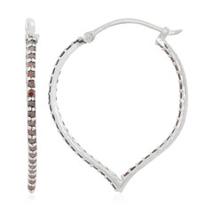 Fancy Diamond Silver Earrings