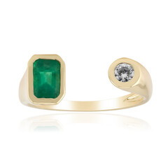 9K Zambian Emerald Gold Ring