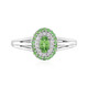 Tanzanian Tsavorite Silver Ring