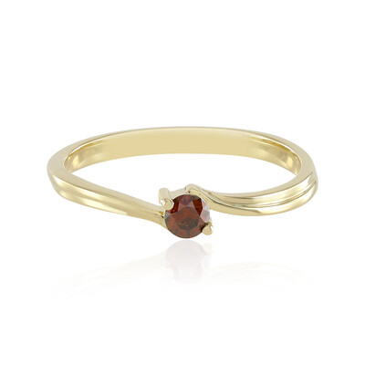 9K SI1 Red Diamond Gold Ring