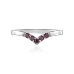 I2 Purple Diamond Silver Ring