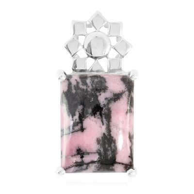 Rhodonite Silver Pendant