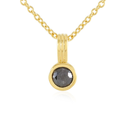 Black Diamond Silver Necklace