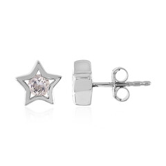 Morganite Silver Earrings