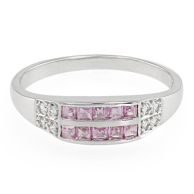 Ceylon Pink Sapphire Silver Ring