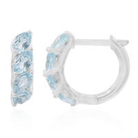Sky Blue Topaz Silver Earrings