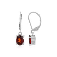 Mozambique Garnet Silver Earrings