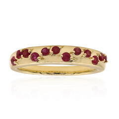 9K Red Beryl Gold Ring