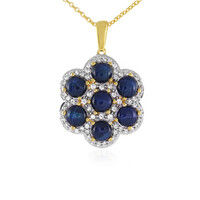 Blue Star Sapphire Silver Necklace