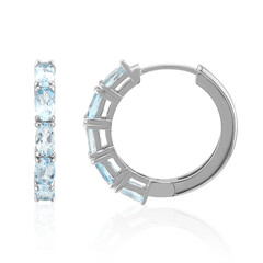 Sky Blue Topaz Silver Earrings